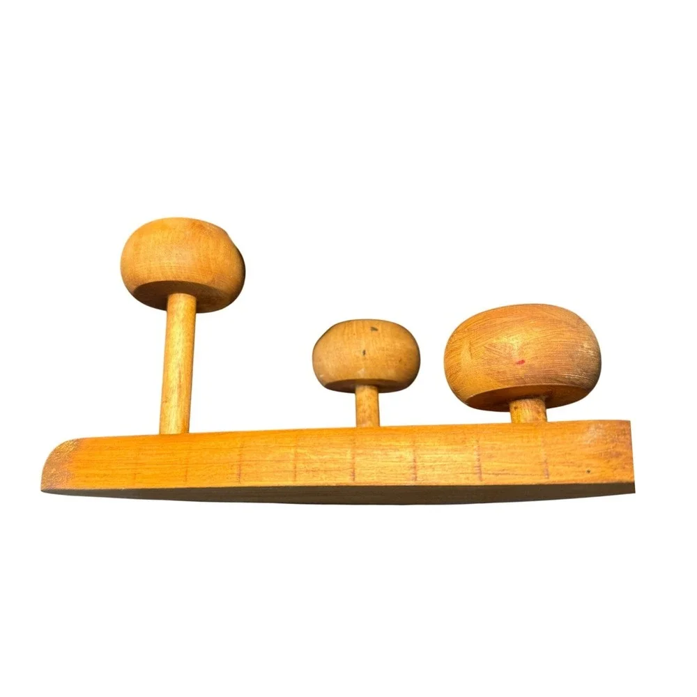 Vintage‎ Wooden Duck Wall Hooks Rack Folk Art Farmhouse Cottage Decor